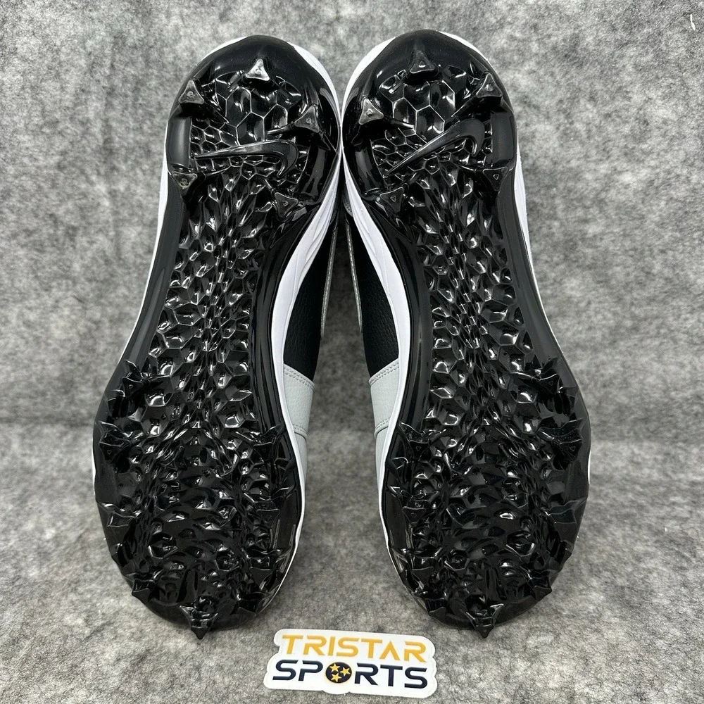 Jordan 1 Mid TD Football Cleats Mens Size 13 Black Grey Shadow FJ6805-002 Retro